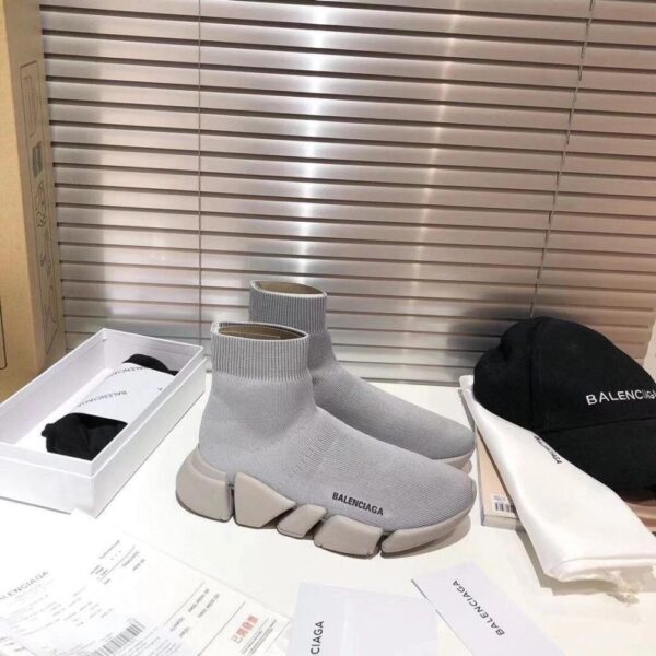 Balenciaga Speed 2.0 Sneaker In Grey Knit