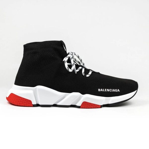 Balenciaga Speed Knit Lace Sock Black Red