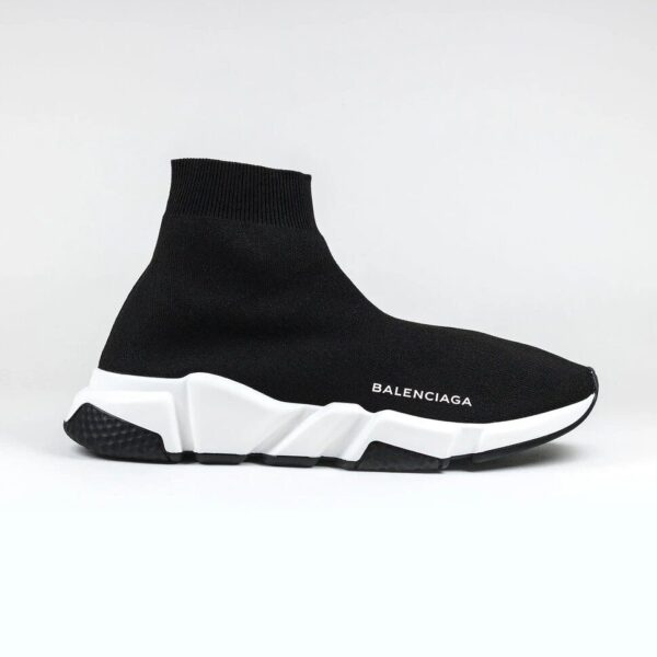 Balenciaga Speed Knit Sock Black White Black