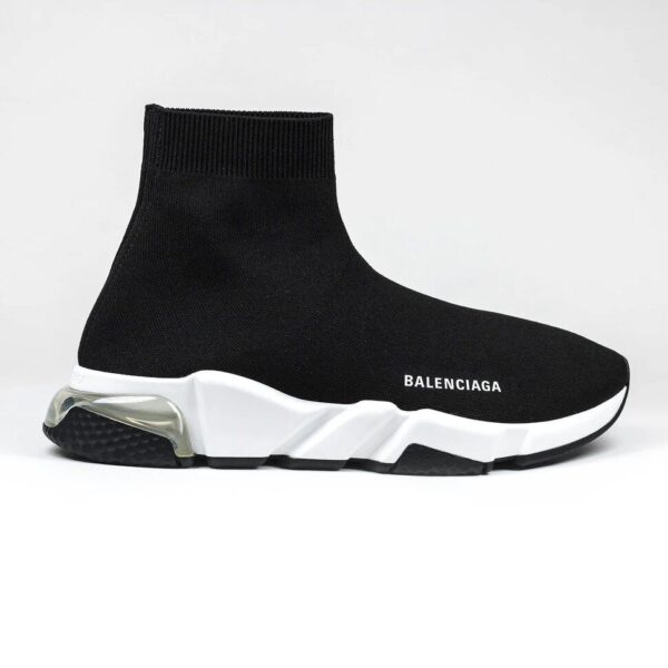 Balenciaga Speed Knit Sock Clear Sole Black Transparent