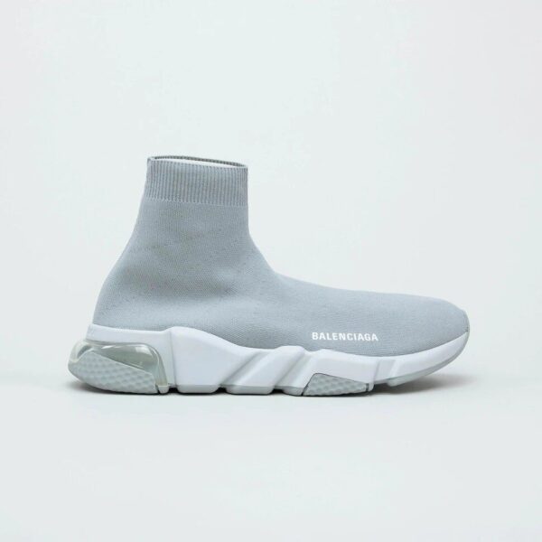 Balenciaga Speed Knit Sock Clear Sole Grey Transparent