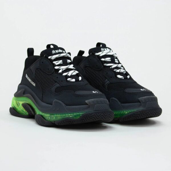 Balenciaga Triple S Sneaker Black Green Clear Sole