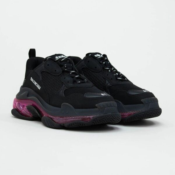 Balenciaga Triple S Sneaker Black Purple Clear Sole