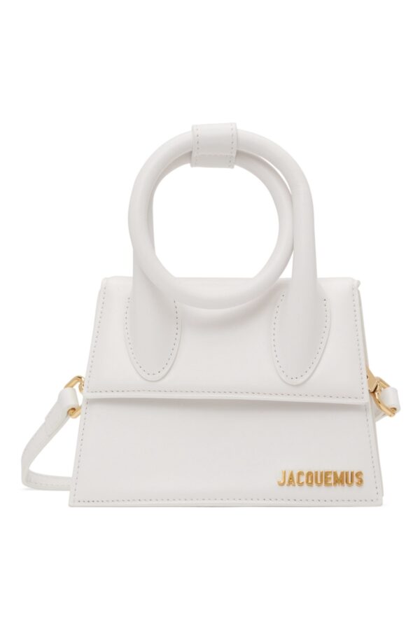 JACQUEMUS White 'Le Chiquito Noeud' Shoulder Bag