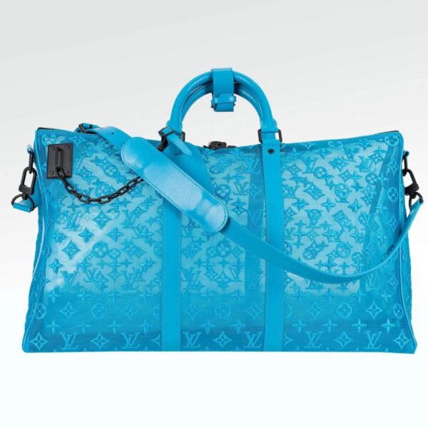 Louis Vuitton Mesh Blue Triangle Keepall 50