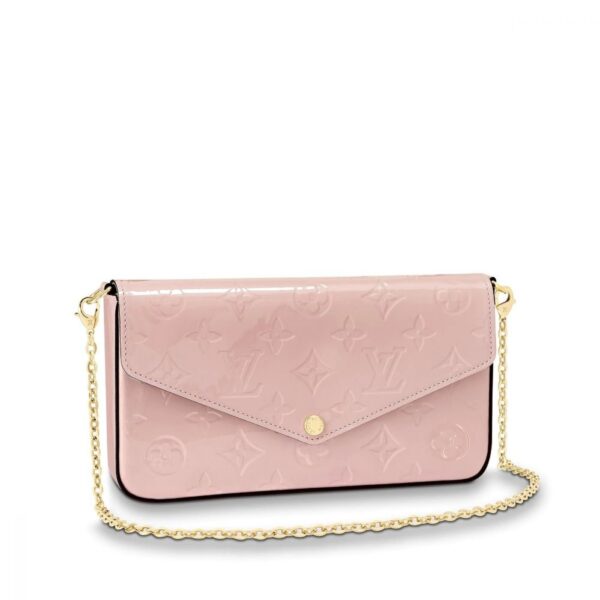 Louis Vuitton Women Pink Pochette Félicie - Monogram Vernis Leather