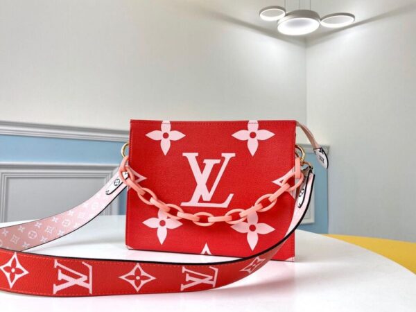 Louis Vuitton Women's LV Monogram Zipper Makeup Crossbody Shoulder Bag