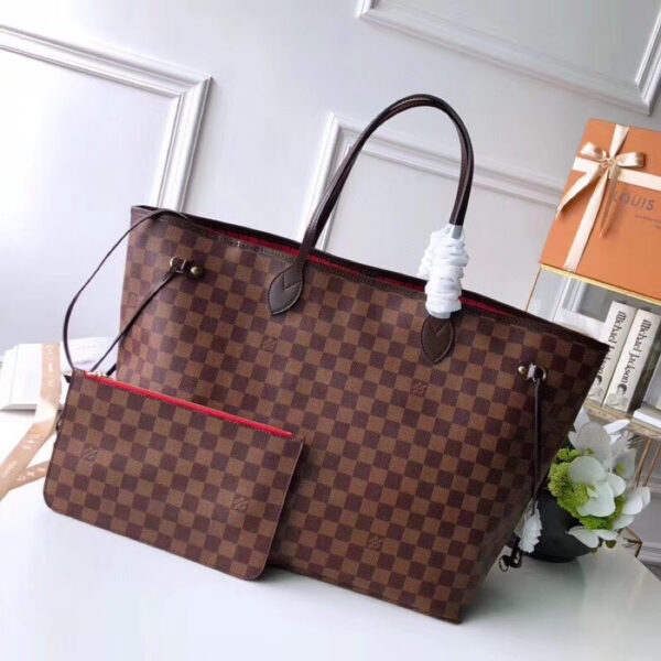 LV NEVERFULL DAMIER CANVAS SHOULDER BAG