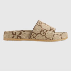 maxi GG canvas slide sandal